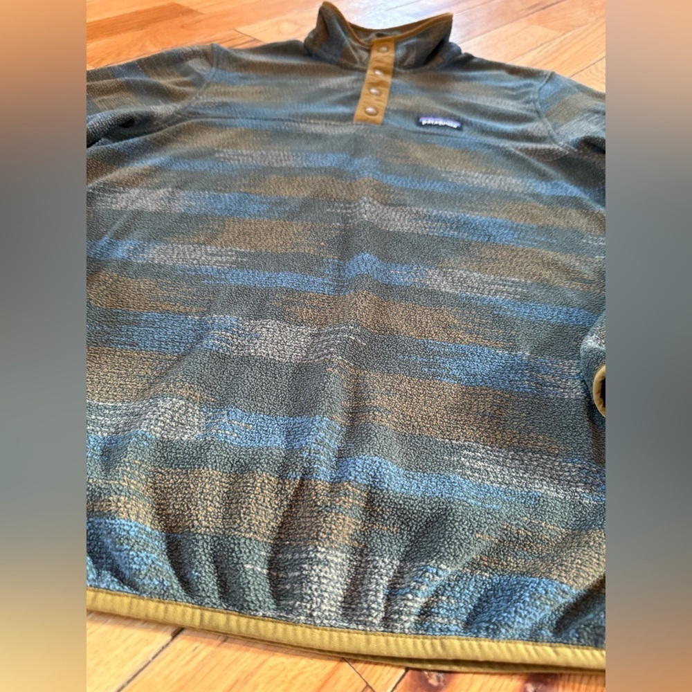 Patagonia Micro D T Snap Fleece Pullover Native Seeds Industrial Green Mens Sz S - Picture 5 of 13